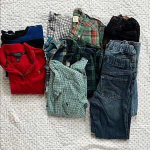 Boys size 7 winter Bundle with Denim and Plaid Ralph Lauren lucky brand
